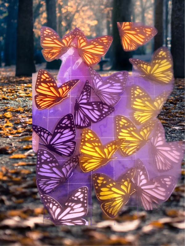 Small 3D butterflies for party or scrapbooking